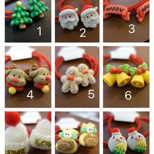 Festive Kids Hair Tie Set with Holiday Designs 18pieces